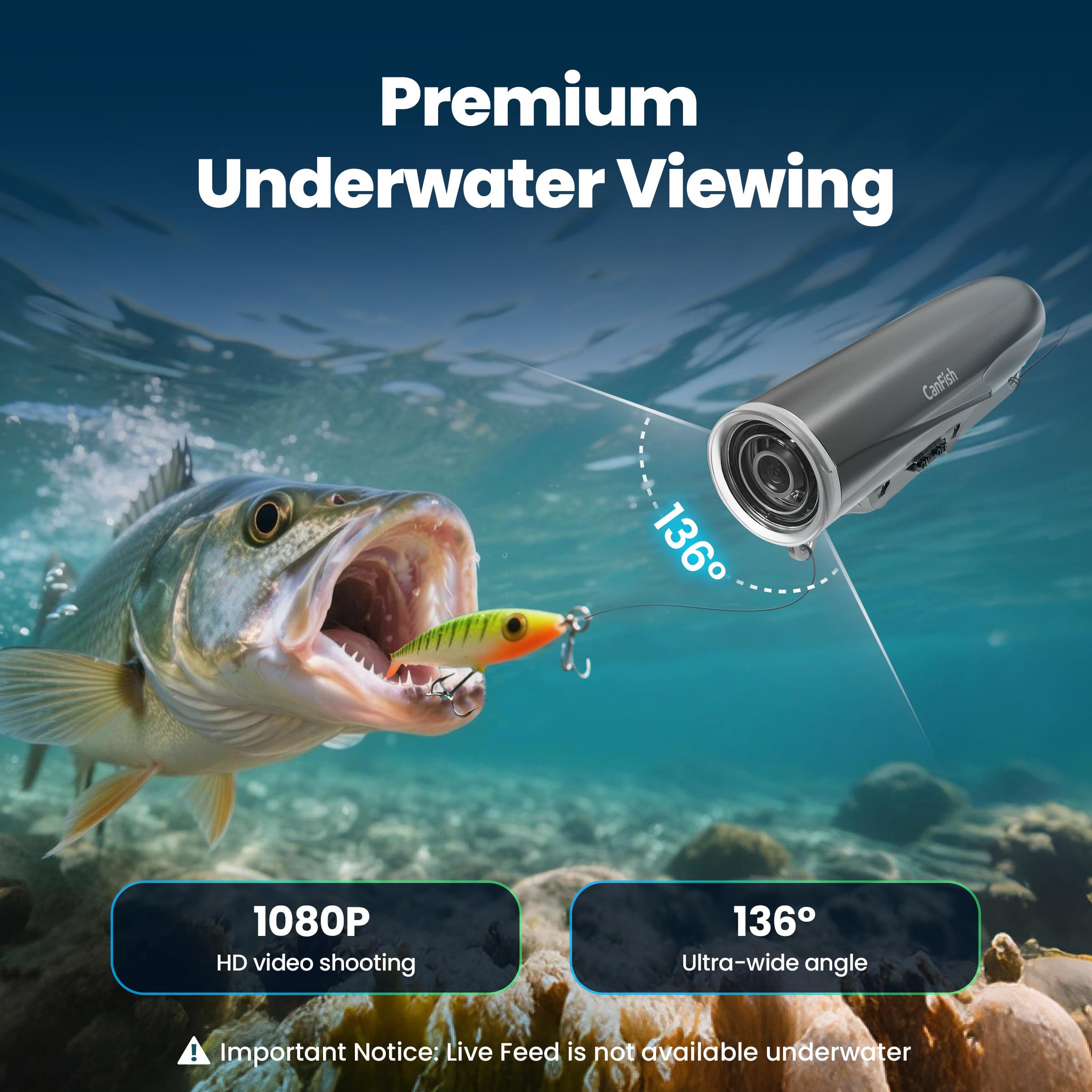 魚釣り水中カメラ Amazon.co.jp: Chasing Fishing CamX 水中釣りカメラ、HD 1080P & 136